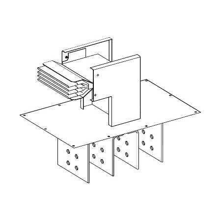 KTC2500ER44 Schneider Electric ВВОДНЫЙ БЛОК С УГЛОМ ПЛАШМЯ N4, 3L+N+PE, Cu, 2500А