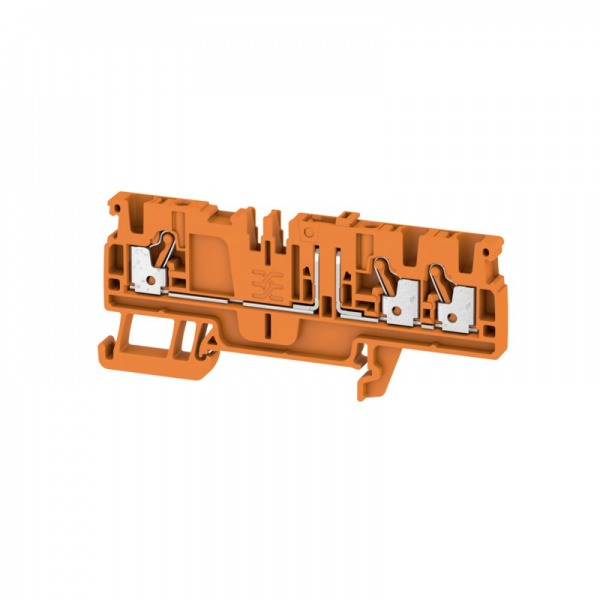 1989850000 WEIDMULLER Клемма для проведения проверок, PUSH IN, 2.5 mm², 500 V, 20 A, поворотный, Поперечное разделение: без, встроенное испытательное гнездо: Да, TS 35, ора