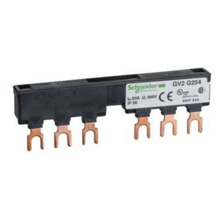GV2G254 Schneider Electric КОМПЛЕКТ ТРЕХПОЛОСН.ШИН 63А 2Х54 ММ