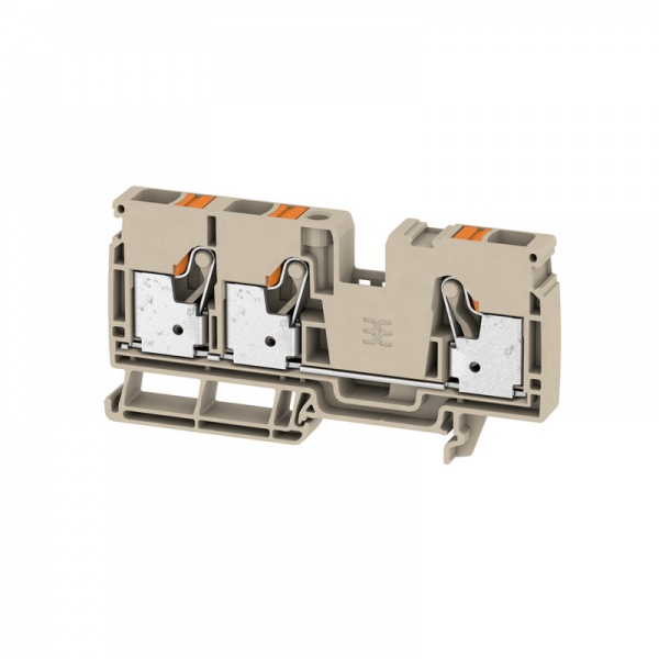 2490520000 WEIDMULLER Проходная клеммная колодка, PUSH IN, 10 mm², 1000 V, 57 A, Количество соединений: 3