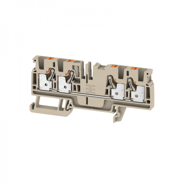 2051500000 WEIDMULLER Проходная клеммная колодка, PUSH IN, 4 mm², 800 V, 32 A, Количество соединений: 4