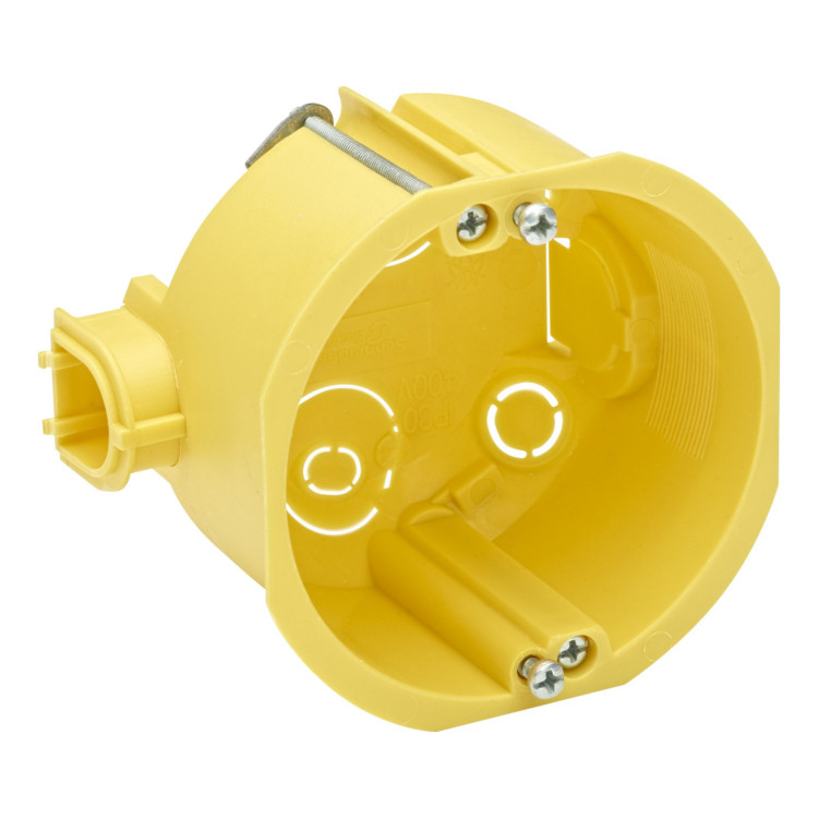 LEX1450414R Schneider Electric МОНТ КОРОБКА, ПОЛЫЕ СТЕНЫ, 68 ММ, ГЛ. 47 ММ, ЖЕЛТ