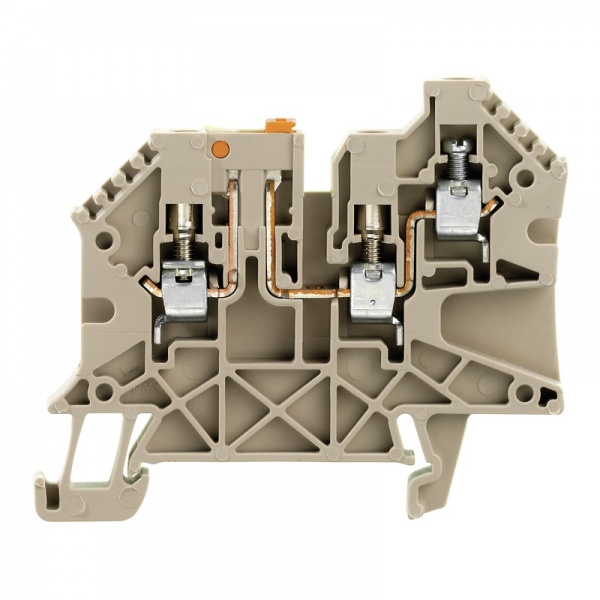 1905110000 WEIDMULLER Клемма для проведения проверок, Винтовое соединение, 4 mm², 500 V, 27 A, поворотный, Поперечное разделение: без, встроенное испытательное гнездо: Да,