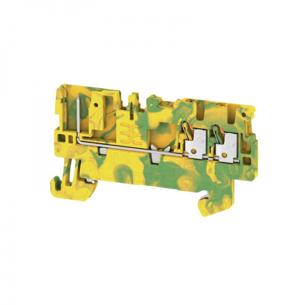 2482230000 WEIDMULLER Клемма защ. заземления (PE), PUSH IN, 1.5 mm², Количество соединений: 3, Количество уровней: 1, зеленый/желтый, оранжевый