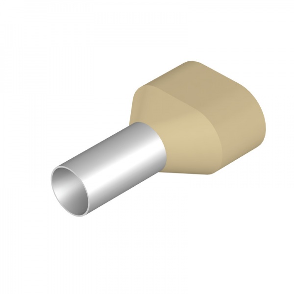 9004940000 WEIDMULLER Кабельный наконечник, Двойной наконечник, 10 mm², Длина зачистки изоляции: 17 mm, цвет слоновой кости