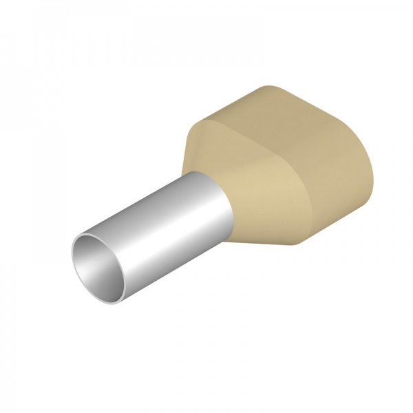 9037340000 WEIDMULLER Кабельный наконечник, Двойной наконечник, 10 mm², Длина зачистки изоляции: 17 mm, цвет слоновой кости