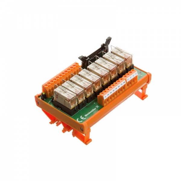 1457400000 WEIDMULLER Интерфейсный модуль с реле, RCL, LMFS 5,08 мм, PUSH IN, LMFS 5.08 + вставной разъем по стандарту IEC 60603-13 / DIN 41651, 10-конт., 20-полюсная вилка