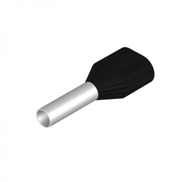 9004420000 WEIDMULLER Кабельный наконечник, Двойной наконечник, 1.5 mm², Длина зачистки изоляции: 11 mm, черный