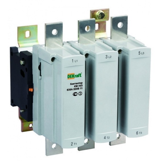 22166DEK DEKraft Контактор  КМ-103 3P 630А 400/220В AC 335кВт