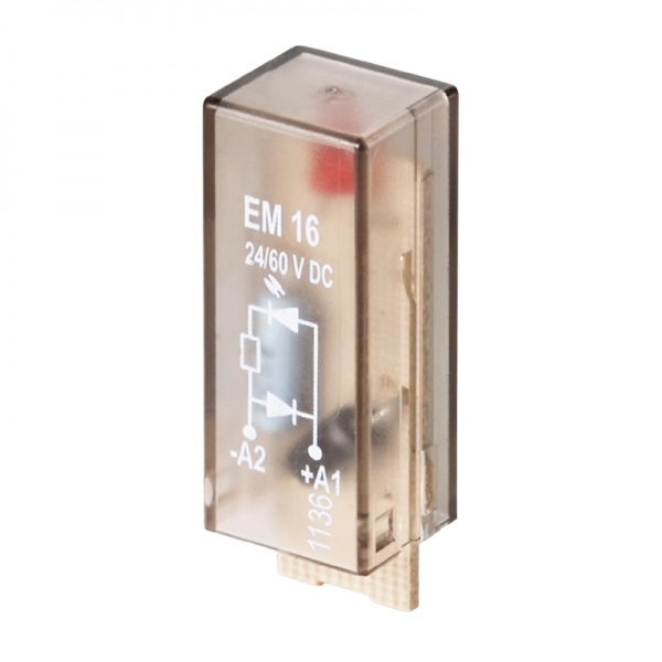 8869670000 WEIDMULLER Защитная схема подавителя (реле), RIDER-серия, 24…60 V DC, Безынерционный диод, Индикация состояния: Красный светодиод