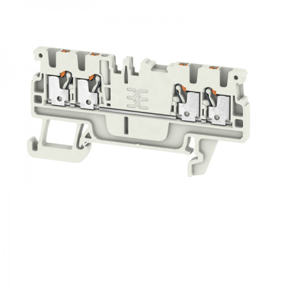 2534420000 WEIDMULLER Проходная клеммная колодка, PUSH IN, 1.5 mm², 500 V, 17.5 A, Количество соединений: 4