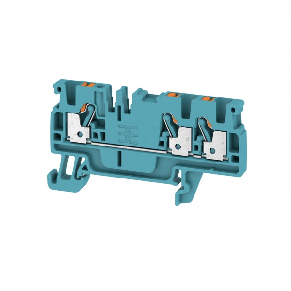 1521780000 WEIDMULLER Проходная клеммная колодка, PUSH IN, 2.5 mm², 800 V, 24 A, Количество соединений: 3