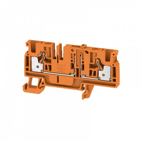 2429890000 WEIDMULLER Клемма для проведения проверок, PUSH IN, 4 mm², 500 V, 24 A, поворотный, Поперечное разделение: без, встроенное испытательное гнездо: Да, TS 35, оранж