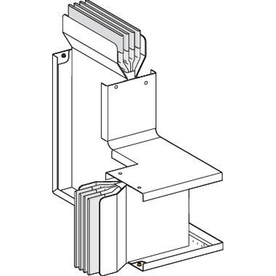KTA0800CP43 Schneider Electric Z-ОБРАЗНАЯ СЕКЦИЯ УГЛОВАЯ НА РЕБРО И ПЛАШМЯ N3, 3L+N+PE, Al, 800А