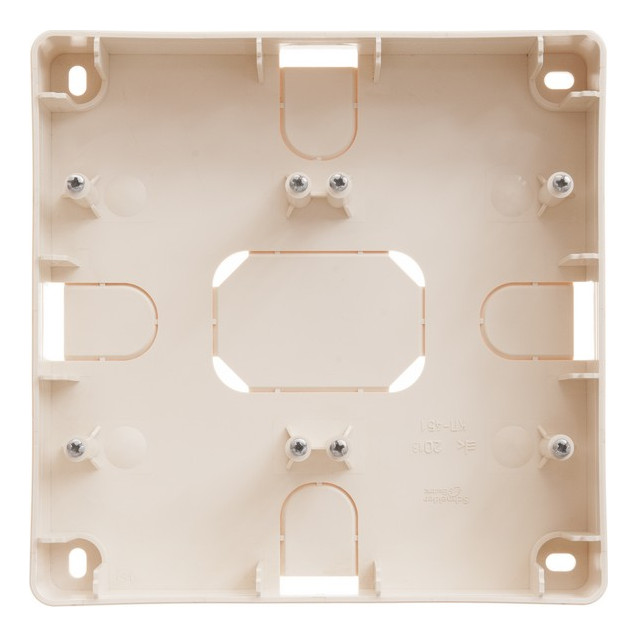 KP-451-28 Schneider Electric W59 4-постовая коробка наружного монтажа (2X2), СЛОНОВАЯ КОСТЬ