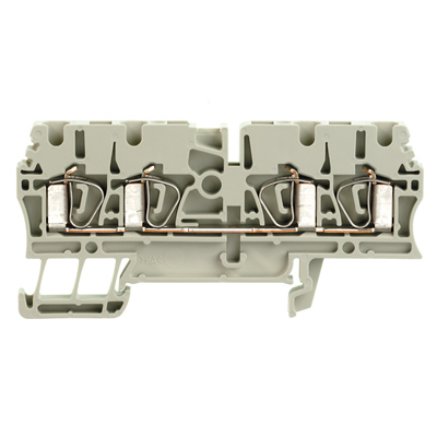 1683470000 WEIDMULLER Проходная клеммная колодка, Пружинное соединение, 2.5 mm², 800 V, 24 A, Количество соединений: 4