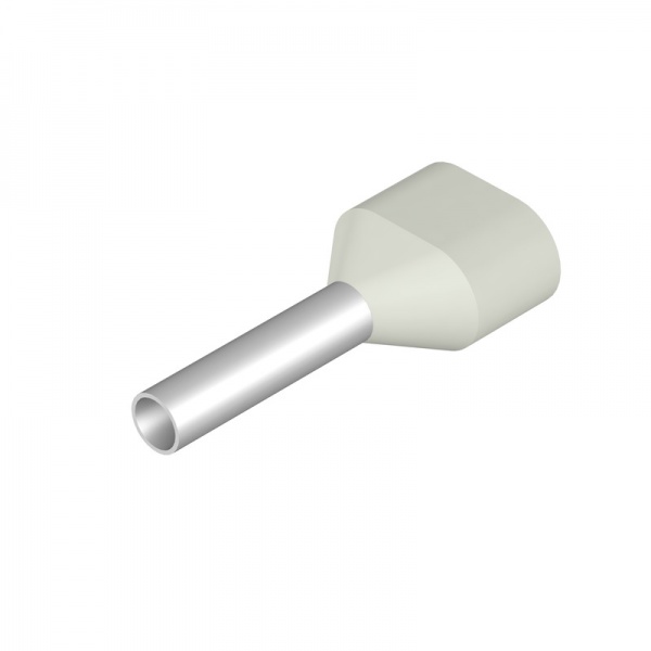 9018510000 WEIDMULLER Кабельный наконечник, Двойной наконечник, 0.75 mm², Длина зачистки изоляции: 11 mm, белый