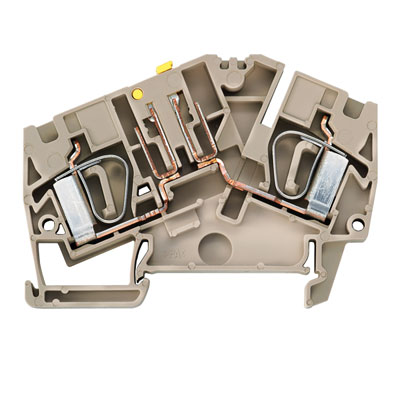 1023830000 WEIDMULLER Клемма для проведения проверок, Пружинное соединение, 6 mm², 690 V, 32 A, поворотный, Поперечное разделение: без, TS 35, Темно-бежевый