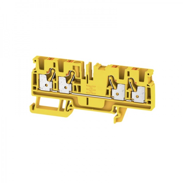 2051550000 WEIDMULLER Проходная клеммная колодка, PUSH IN, 4 mm², 800 V, 32 A, Количество соединений: 4