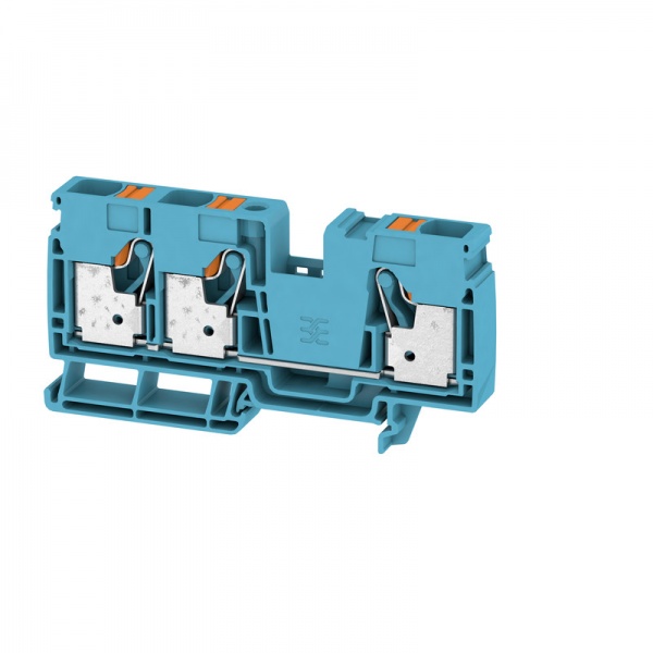 2494080000 WEIDMULLER Проходная клеммная колодка, PUSH IN, 16 mm², 1000 V, 76 A, Количество соединений: 3