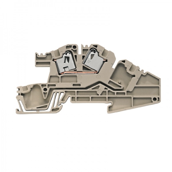 1847610000 WEIDMULLER Клеммная колодка многоуровневой установки, PUSH IN, 4 mm², 400 V, 32 A, Количество соединений: 2, Количество уровней: 2, Темно-бежевый