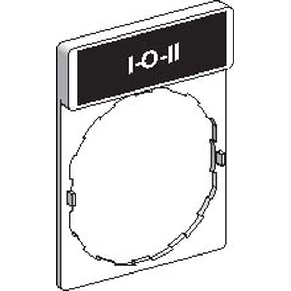 ZBY2186 Schneider Electric ЭТИКЕТКА I-O-II