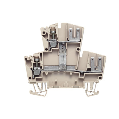 1022400000 WEIDMULLER Многоуровневая модульная клемма, Винтовое соединение, 2.5 mm², 400 V, 12 A, Количество уровней: 2, Темно-бежевый