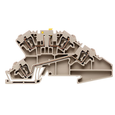 1743190000 WEIDMULLER Клемма для проведения проверок, Пружинное соединение, 2.5 mm², 400 V, 20 A, поворотный, Поперечное разделение: без, TS 35, Темно-бежевый