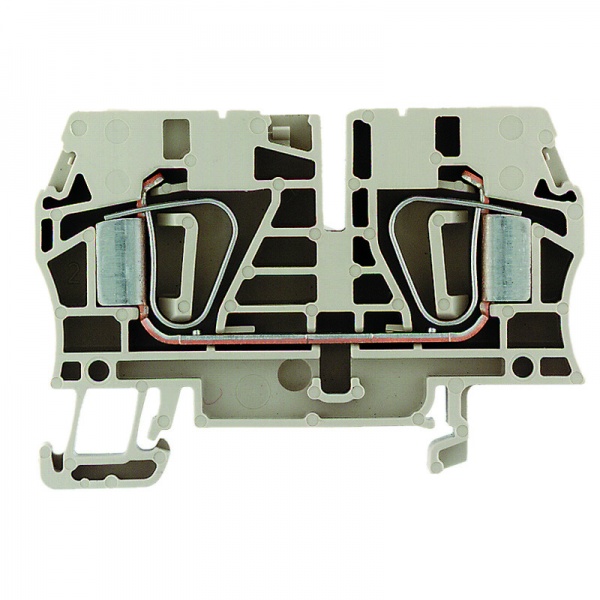 1608620000 WEIDMULLER Проходная клеммная колодка, Пружинное соединение, 6 mm², 800 V, 41 A, Количество соединений: 2