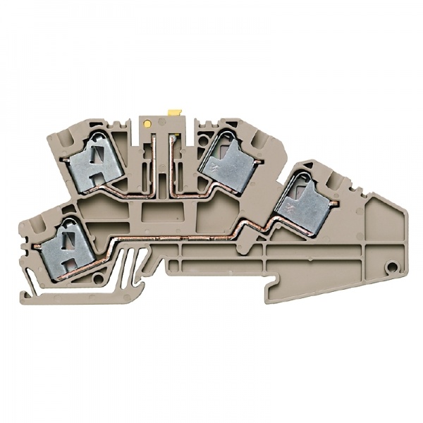 1899190000 WEIDMULLER Клемма для проведения проверок, PUSH IN, 4 mm², 400 V, 20 A, поворотный, Поперечное разделение: без, TS 35, Темно-бежевый