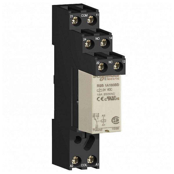 RSB2A080BDS Schneider Electric РЕЛЕ 2CO 24В ПОСТ.ТОК + РОЗЕТКА