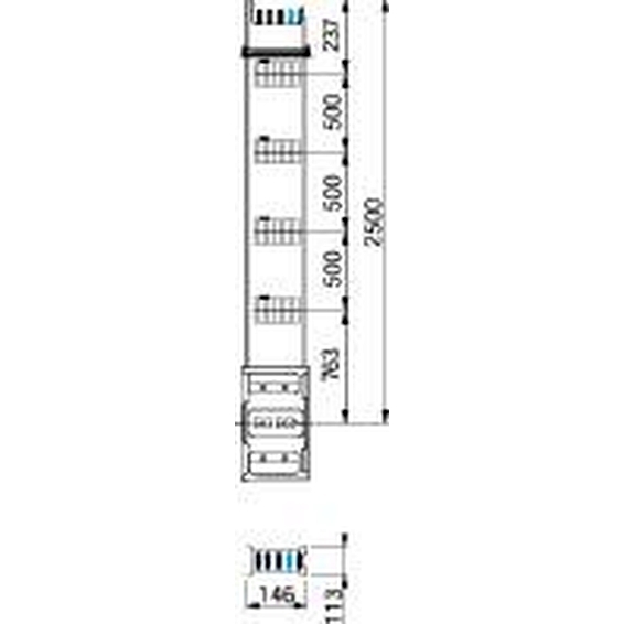 KSA630EV4254 Schneider Electric СЕКЦИЯ РАСПР. ВЕРТ. 630А, 2,5М