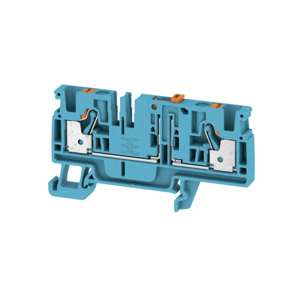 2429880000 WEIDMULLER Клемма для проведения проверок, PUSH IN, 4 mm², 500 V, 24 A, поворотный, Поперечное разделение: без, встроенное испытательное гнездо: Да, TS 35, синий