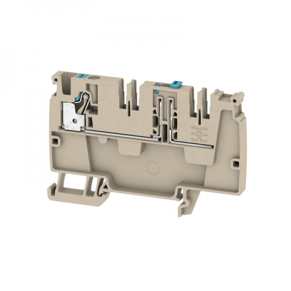 2428980000 WEIDMULLER Проходная клеммная колодка, PUSH IN, 4 mm², 250 V, 20 A, Количество соединений: 1
