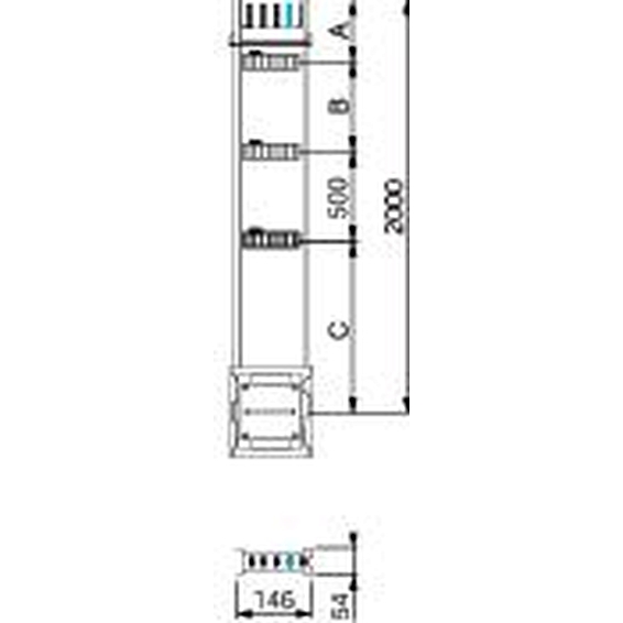 KSA100EV4203 Schneider Electric СЕКЦИЯ РАСПР. ВЕРТ. 100А, 2М