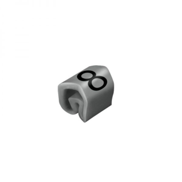 0252111527 WEIDMULLER Система кодирования кабелей, 1.3 - 3 mm, 3.4 mm, Напечатанные символы: Цифры, 8, ПВХ, мягкий, не содержит кадмия, серый