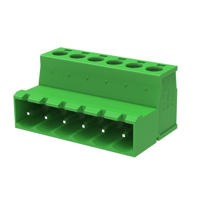 Male connector,5.08mm pitch,2P,Green