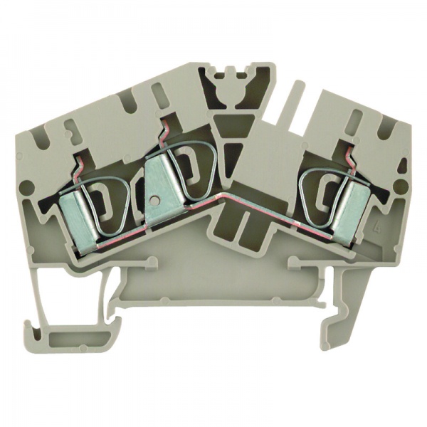 1770360000 WEIDMULLER Проходная клеммная колодка, Пружинное соединение, 4 mm², 800 V, 32 A, Количество соединений: 3