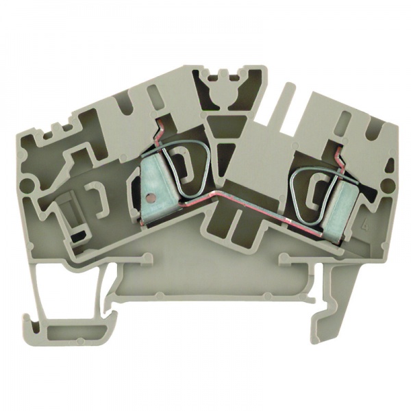 1770370000 WEIDMULLER Проходная клеммная колодка, Пружинное соединение, 4 mm², 800 V, 32 A, Количество соединений: 2