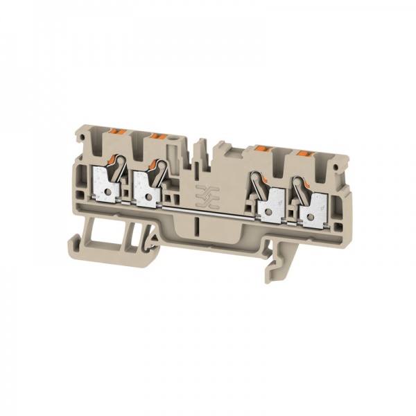1521690000 WEIDMULLER Проходная клеммная колодка, PUSH IN, 2.5 mm², 800 V, 24 A, Количество соединений: 4