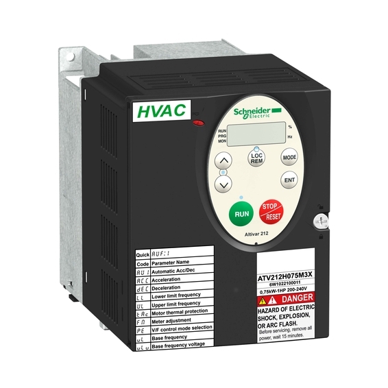 ATV212H075M3X Schneider Electric ПРЕОБР ЧАСТОТЫ ATV212 0,75 КВТ 240В IP21