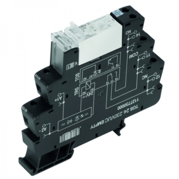 1479740000 WEIDMULLER Релейный модуль, 230 V UC ±5 %, Зеленый светодиод, Выпрям. тока, 1 Переключающий контакт (AgNi) , 250 V AC, 16 A, Винтовое соединение