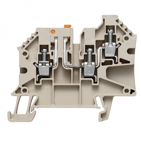 1905080000 WEIDMULLER Клемма для проведения проверок, Винтовое соединение, 4 mm², 500 V, 27 A, поворотный, Поперечное разделение: без, встроенное испытательное гнездо: Нет,