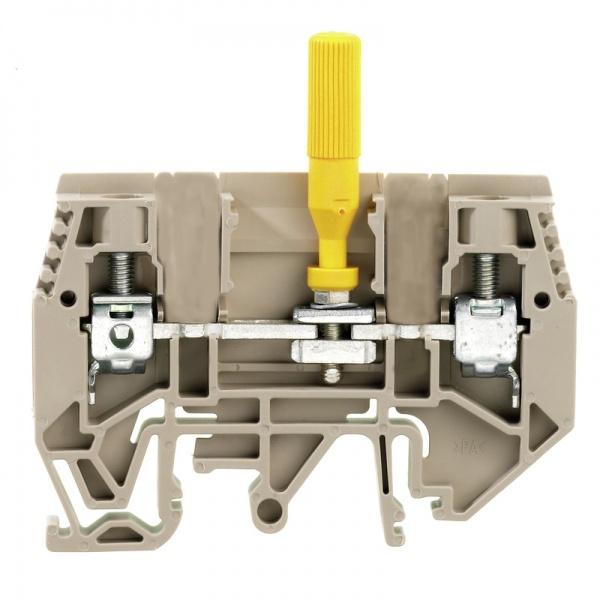 1345280000 WEIDMULLER Клемма для проведения проверок, Винтовое соединение, 6 mm², 630 V, 41 A, скользящий, Поперечное разделение: без, встроенное испытательное гнездо: Нет,