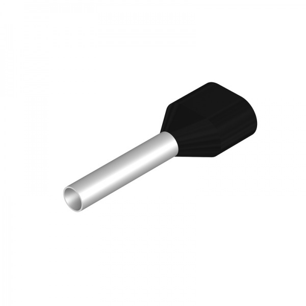 9037480000 WEIDMULLER Кабельный наконечник, Двойной наконечник, 1.5 mm², Длина зачистки изоляции: 15 mm, черный