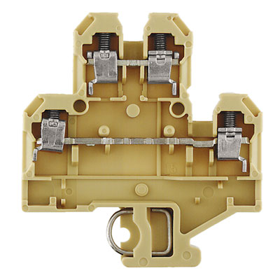 0590060000 WEIDMULLER Многоуровневая модульная клемма, Винтовое соединение, 4 mm², 500 V, 32 A, Количество уровней: 2, бежевый/желтый