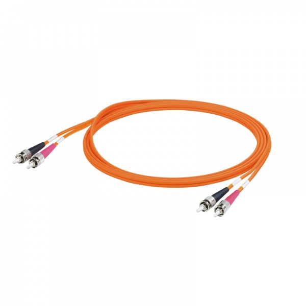 8876370200 WEIDMULLER Оптоволоконный кабель передачи данных (в сборе), ZIPCORD, ST IP 20, ST IP 20, ПВХ, 50 µm, 20 m