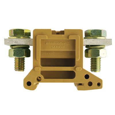0637720000 WEIDMULLER Проходная клеммная колодка, Винтовое соединение, 95 mm², 1000 V, 232 A, Количество соединений: 2