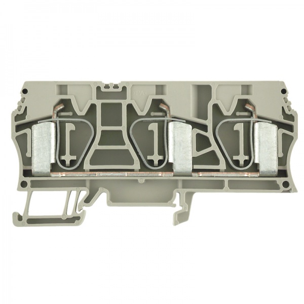 1768320000 WEIDMULLER Проходная клеммная колодка, Пружинное соединение, 16 mm², 800 V, 76 A, Количество соединений: 3