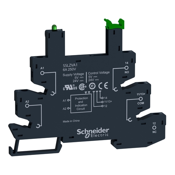 SSLZRA2 Schneider Electric РОЗЕТКА ДЛЯ РЕЛЕ, ПРУЖ. ЗАЖИМЫ, = 60 В